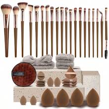 40pcs Makeup Tool Combo Set, Makeup Brushes, Makeup Sponges, Facial Cleansing Pads - Multicolor - View 6