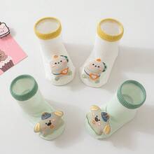 2双夏季薄款婴儿袜，透气网眼面料，带铃铛的婴幼儿袜 - 彩色 - 查看 7