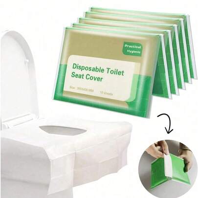 Tấm lót bồn cầu dùng một lần, lót bồn cầu vệ sinh, đóng gói riêng lẻ, thích hợp cho du lịch, đi máy bay, cắm trại, hoạt động ngoài trời, nhà vệ sinh công cộng.