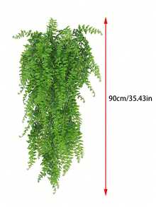 Artificial Hanging Fern Plant - Realistic Fern Vines, Suitable For Wedding Decor, Birthday Party, Garden Events, Indoor & Outdoor Use - Outdoor Greenery | Decorative Vines | Durable Foliage, Wedding Decor, Bridal, Backdrop, Props, Wreaths, Tablescapes, Centerpieces, Garlands, Candle Wreaths, Banquets, Dates, Parties - Green - View 5