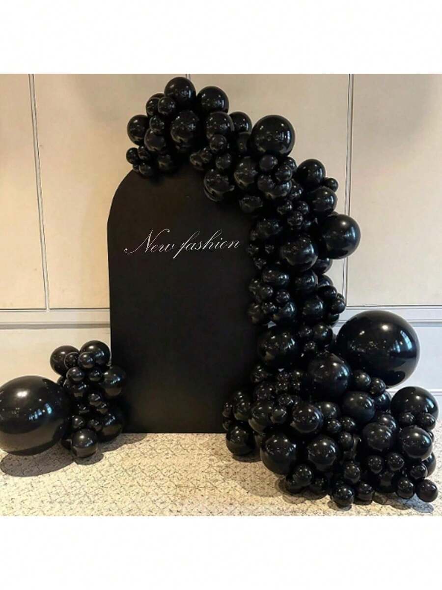 10/20pcs 10 Inch Black Latex Balloons, Luxurious Party Decorations For Wedding Birthday Baby Shower Bridal Shower Graduation Anniversary Opening Ceremony Christmas New Year Valentine's Day Home Room Backdrop Party Supplies - Black - 查看 1