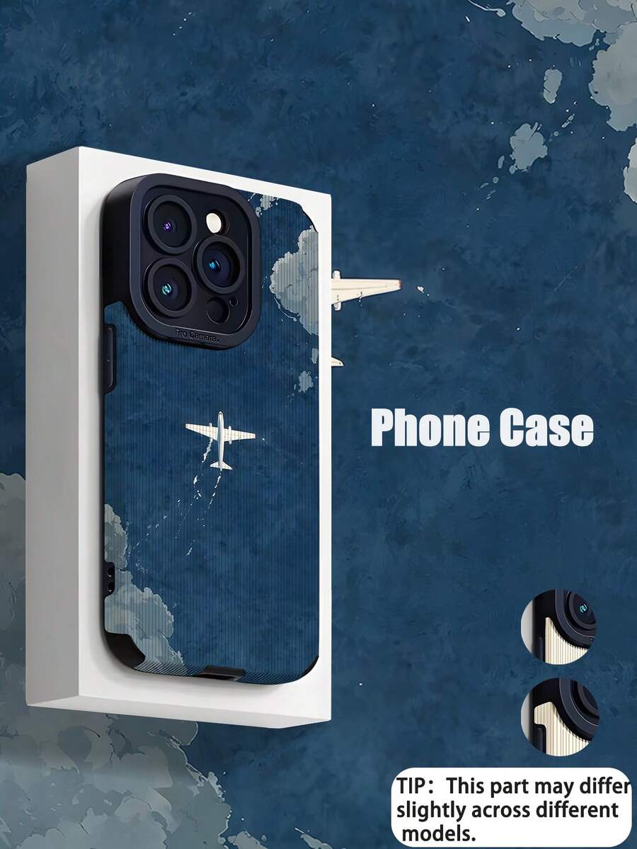 1 chiếc ốp lưng điện thoại giả da cao cấp chống sốc, chống bám vân tay, họa tiết máy bay du lịch Healing Sky, sọc dọc, thích hợp làm quà tặng sinh nhật/ngày lễ cho bạn bè, gia đình, người yêu, tương thích với Apple và các dòng điện thoại khác. - Nhiều màu - Xem 1