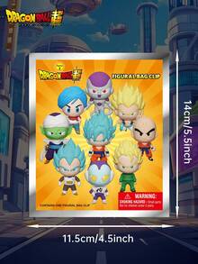 Officially Licensed Blind Box Anime Figure Keychain Gohan Krillin Frieza Piccolo Bulma Golden Frieza 1 Star Backpack Decor Gift 1Pc Toei Animation - Multicolor - View 3