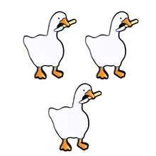 eyekan Cartoon Goose Game Game Big Goose Brooch Enamel White Goose Badge All-Match Clothing Accessories - Multicolor - View 7