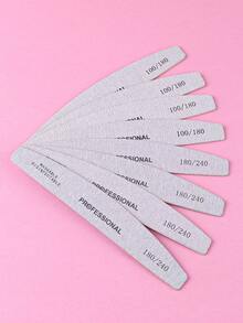 3/5/10/20/50pcs Zebra Pattern Double-Sided Nail Files, Wooden Nail Buffers - Multicolor - View 2