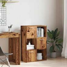 Bookshelf Old Wood 60.5x30x90 Cm Engineered Wood - Brown - View 3