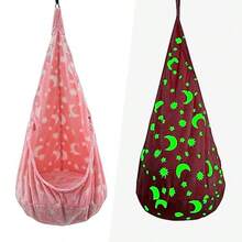 Asiento columpio para niños silla columpio sensorial con cojín inflable de PVC hamaca colgante para uso en interiores y exteriores - Rosa - Ver 1