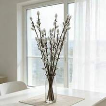 6pcs Artificial Silver Willow Berries Bouquet, Maintenance-Free, Modern Minimalist, Suitable For Indoor Tabletop, Entryway, Living Room Display, Various Festivals And Seasonal Decor - Milky - View 10