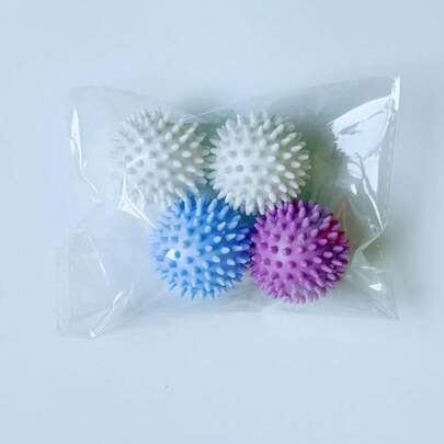 4 quả bóng giặt tái sử dụng - Thích hợp cho giặt đồ mỏng manh, không hóa chất, làm sạch nhẹ nhàng nhưng hiệu quả, loại bỏ vết bẩn mạnh mẽ & chống bám bẩn. Dùng cho máy giặt.