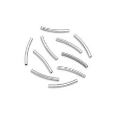10pcs/Pack Stainless Steel Curved Tube, Long Bracelet Curved Tube, Anti-Tarnish Arc-Shaped Handmade Jewelry Accessory Spacer Tube, DIY Jewelry Making Spacer Beads - Bend - View 15