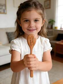 Custom Engraved Wooden Spoon For Kids, Personalized Baby Feeding Spoon, Children Tableware, Birthday Gift For Kids - Multicolor - View 7