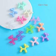 12pcs Acrylic Simulated Bubble Dog Pendant DIY Earrings Necklace Keychain Jewelry Accessories Wholesale - Multicolor - View 13