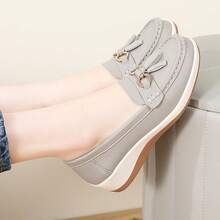 女士防滑舒适软底透气轻便步行鞋 - 灰色 - 查看 5