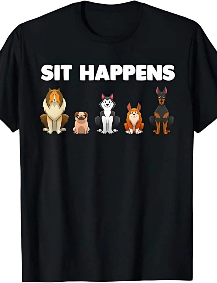Funny Dog Training Art For Men Women Dog Lover Puppy Pet T-Shirt - 黑色 - 查看 1