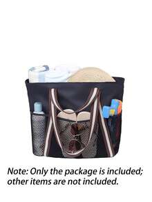 女士大容量网眼沙滩包，防水防沙可折叠沙滩手提包，带拉链网眼口袋，轻便旅行泳池包，可装毛巾、泳衣、玩具和防晒霜，可重复使用购物袋，适用于沙滩、游泳、健身、野餐、邮轮和度假必备物品，家庭旅行收纳包，夏季度假包，母亲节、情人节、生日和夏季旅行送给妈妈、妻子、朋友的完美礼物 - 彩色 - 查看 13