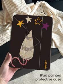 Cette exquise et adorable coque arrière en acrylique transparent à double face avec motif de souris et d'étoiles dessin animé est résistante aux chocs et durable, convenant aux iPad de 7e, 8e et 10e génération (10,2 pouces). Elle comporte une fente intégrée pour le stylet, prend en charge la fonction de veille/réveil et offre plusieurs modes de support pliable, en faisant un excellent cadeau de vacances. - Multicolore - Voir 3
