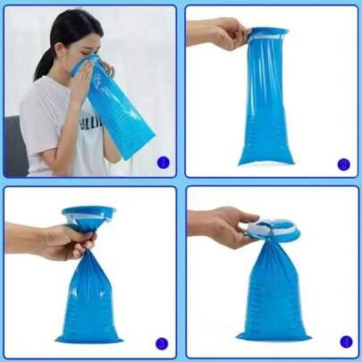 1/10pcs Disposable Vomit Bags, Portable Vomit Bags With Scales - Suitable For Cars, Travel, Airplanes, Emergency Kits, Can Be Used For Car Cleaning And Motion Sickness Treatment, Autumn Home Decor, Travel Storage Bags, Cosmetic Bags, Cosmetic Pouches, Holiday Storage Bags, Large Capacity Cosmetic Storage Boxes
