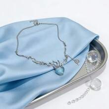 1pc Fashionable Jellyfish Decor Chain Necklace For Women For Daily Decoration - Silver - View 12