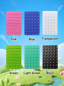 Silicone Adhesive Phone Grip, Creative Dotted Design, Strong Suction, Universal Anti-Slip Anti-Drop Phone Holder For Desk & Car - Multicolor - View 6