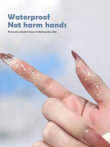 5m PU Film Nail Art Cuticle Guard Tape, Self-Adhesive Nail Technician Finger Protector Sleeves, Transparent Breathable Anti-Friction Nail Stickers, Waterproof Nail Technician Anti-Abrasion Anti-Allergy Gloves, Nail Salon Use - Multicolor - View 3