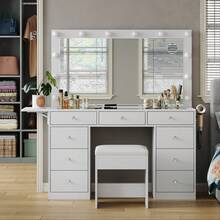 FUSOU Vanities & Vanity Benches - White - View 2