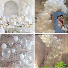 100pcs 12-Inch White Latex Balloons For Forest Theme Decoration, Suitable For Wedding, Birthday, Anniversary, Holiday, Christmas, Indoor Party, Etc. - View 5