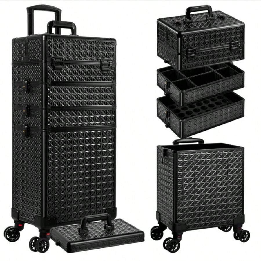 KINGSTEAM Cosmetic Train Cases - Black - View 1