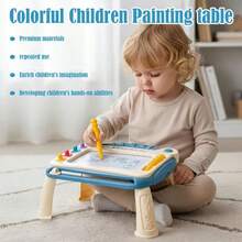 Magnetic Drawing Board Toy For Children 3+ Years Old - Colorful Erasable Graffiti Board With Pen, Educational Learning Toy For Doodling, Writing, Calligraphy And Painting, Suitable For Birthday, Children's Day, Back To School, Easter, New Year, Christmas, Halloween, Holidays And Daily Gifts - Multicolor - View 3