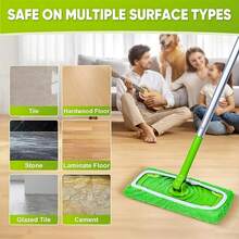 High Quality Reusable Super Microfiber Mop Pads, Washable Replacement Pads, Wet & Dry Use With High Absorbency For Floors & Vinyl, 2 Sizes (Mop Not Included) - Green Mop Cloth - View 8