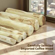 1根天然咖啡木狗磨牙棒，耐用耐咬，适合中大型犬使用，可用于牙齿护理。 - 彩色 - 查看 1