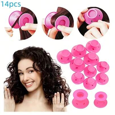 20pcs Non-Heating Hair Curlers, Silicone Bell-Shaped Hair Curling Rods, Suitable For All Hair Types, Easy To Use At Home Without Damaging Hair