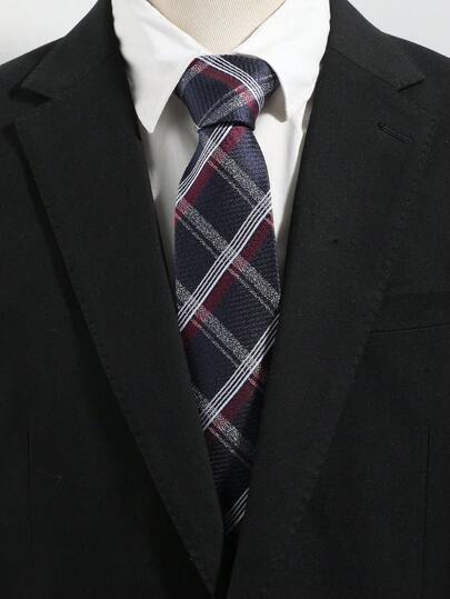 1pc Men's Fashion Retro Striped Tie, Comfortable Versatile Suitable For Daily, Business, Party Occasions