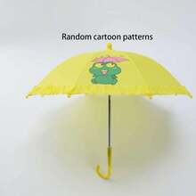 1pc 52cm Diameter Cartoon Princess Umbrella, Long Handle Umbrella, Floral Trim, Suitable For Sunny & Rainy Days,Outdoor,Garden,Travel Essentials,Portable Essentials - Multicolor - View 5