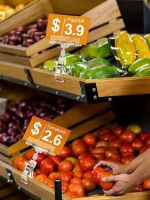 10/20个透明可旋转通用标签夹,适用于派对展示架、派对用品、婚礼用品、婚礼标签夹 - 彩色 - 查看 5