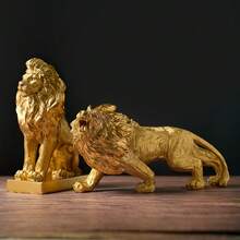 金色树脂装饰动物雕塑，家居办公室桌面摆件，客厅装饰品 - 多款 - 查看 5