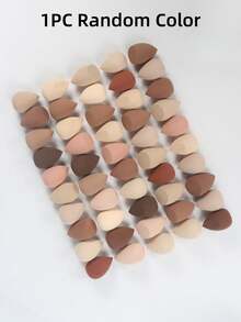 4/2/1pcs Dual-Color Makeup Sponges, Random Colors And Shapes, Blending Beauty Sponges For Liquid, Cream And Powder Makeup, Latex-Free Wet And Dry Use, Suitable For All Skin Types - 卡其色 - 查看 15