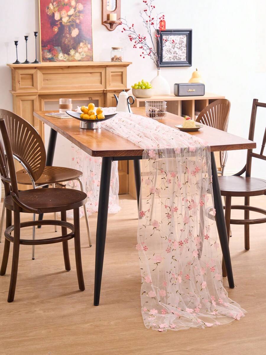 1 chiếc khăn trải bàn màu trắng mỏng thêu hoa, kiểu dáng trang trại Mỹ, hình chữ nhật, phù hợp cho sử dụng hàng ngày, lễ hội, tiệc tùng, đám cưới, khách sạn, bữa tối tại nhà, trang trí nhà cửa quanh năm.