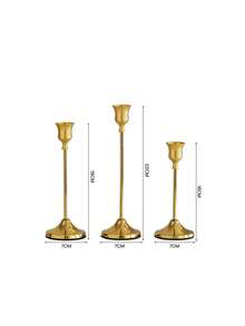 Suportes de Vela Cônica Dourados de Latão - Suportes de Vela e Acessórios Premium, Peças Centrais Decorativas Vintage-Modernas. Perfeito para Decorações de Mesa, Celebrações de Natal, Festas de Casamento, Chás de Panela, Decoração de Jardim ao Ar Livre, Cerimônias, Recepções de Casamento e Peças Centrais de Mesa. - Multicolorido - Visão 6