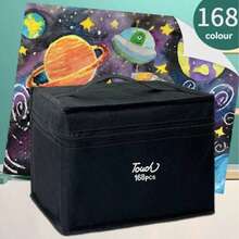 A Set Of 168 Double Pointed Drawing Markers, Art Student Sketching Animation Markers, Watercolor Pens, Drawing Brushes, Suitable For Adult Coloring And Artist Creation, Essential For Christmas And Halloween, Office Supplies, School Supplies, Ideal Birthday Gifts, 12/24/30/36/48/60/80/120/168 Colors - Multicolor - View 20