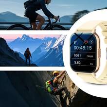 Smartwatch, 1.83-Inch Multifunctional Sports Smartwatch, Featuring Wireless Calling/Music, Message Notifications, Pedometer, Sedentary Reminders, And Multiple Watch Face Wallpapers. Suitable For Both Men And Women, Compatible With Android And IOS. Perfect As A New Year Gift. - View 4