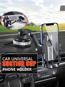 Universal Car Phone Holder With Super Strong Pop-Up Suction Cup – One-Touch Release Dashboard & Windshield Mount – Stable Cell Phone Stand For IPhone, All Smartphones (4-7 Inches) - A - View 4
