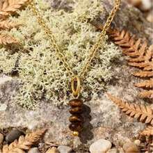 1件天然石珠吊坠项链 紫水晶虎眼石水晶 女士珠宝礼物 - 串珠吊墜項鍊 - 查看 10