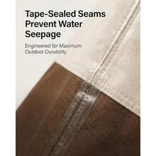 Funda de sofá para exteriores impermeable para muebles de patio 78.7 pulgadas de ancho x 38.2 pulgadas de profundidad x 35 pulgadas de alto tela Oxford 600D de alta resistencia color blanco y - Beige y Coffea - Ver 5