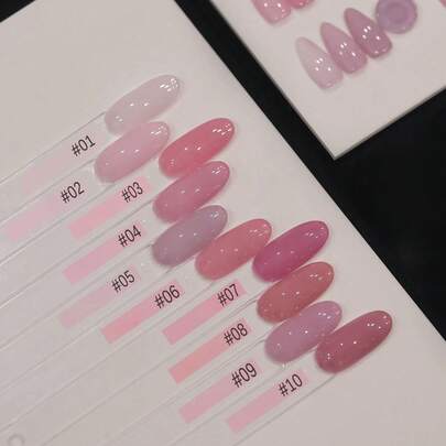 MIANEL GEL 10ml Esmalte de uñas de cristal de primavera de color rosa nude, apto para pegatinas de uñas, manicura con lámpara UV, arte de uñas rojo, azul, morado y varios estilos de arte de uñas