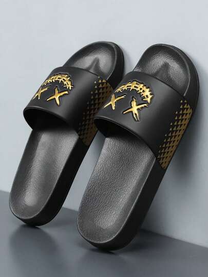 Plus Size 36-50 Men's Face Summer Slippers, Outdoor Comfortable Casual Shoes, Lightweight Non-Slip Indoor Outdoor Wear Sandals, Breathable Durable Men's Sandals (Asymmetric Pattern). The Soles Of These Slippers Are Made Of EVA Material, Which Cannot Be Exposed To Sunlight For A Long Time, Otherwise The Shoes Will Shrink.