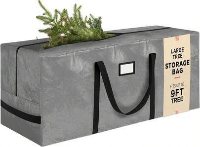 9ft Artificial Christmas Tree Storage Bag With Reinforced Handles & Full Zipper