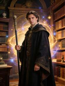 1pc Halloween Cosplay Scepter Wand Prop, Egyptian Pharaoh Snake Head Scepter, King Scepter, Wizard Magic Wand - Black - View 7