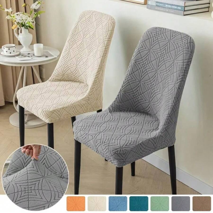 Funda protectora universal para silla, suave y antipolvo, funda protectora extraíble y elástica, cojín de asiento de silla reforzado - Multicolor - Ver 1