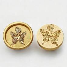 1 đầu đóng dấu bằng đồng thau (không bao gồm cán), các họa tiết bao gồm hình trái tim, động vật (mèo, ngựa, chó, ong, côn trùng), sao, trăng, thích hợp để đóng dấu lên thiệp mời cưới, phong bì và bao bì quà tặng. - mảnh đơn - Xem 39