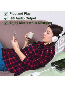 1/2pcs Type-C Adapter, USB C Charging + Audio Converter, High-Quality Audio Conversion, Efficient Fast Charging, Data Transfer, Compatible With IPhone 17/16/15 Pro Max/15 Pro/15 Plus/15, S26/S25/S24/S23/S22/S21 Ultra Plus, Series - White - View 4